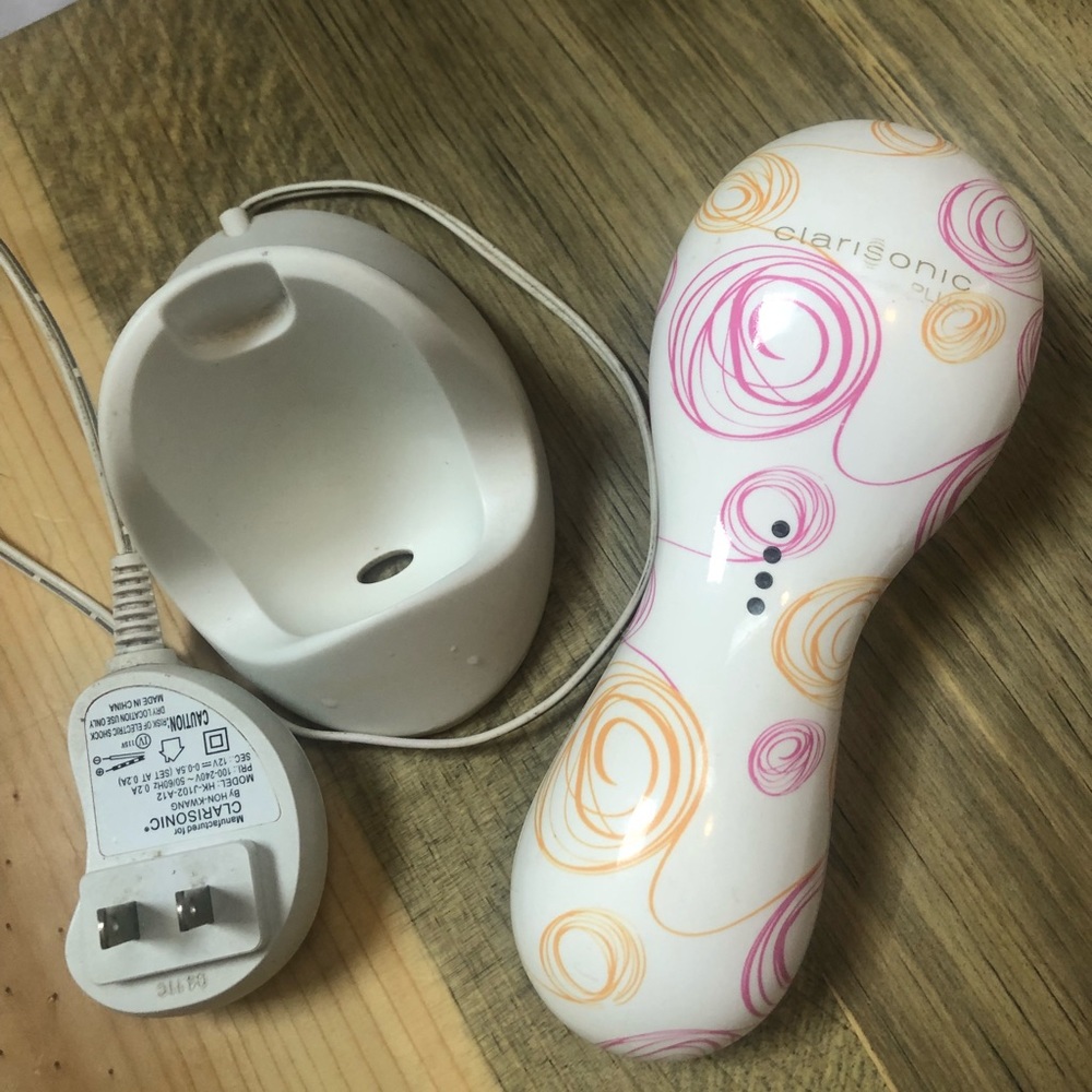 Clarisonic Plus Pink Orange Swirl With Charger